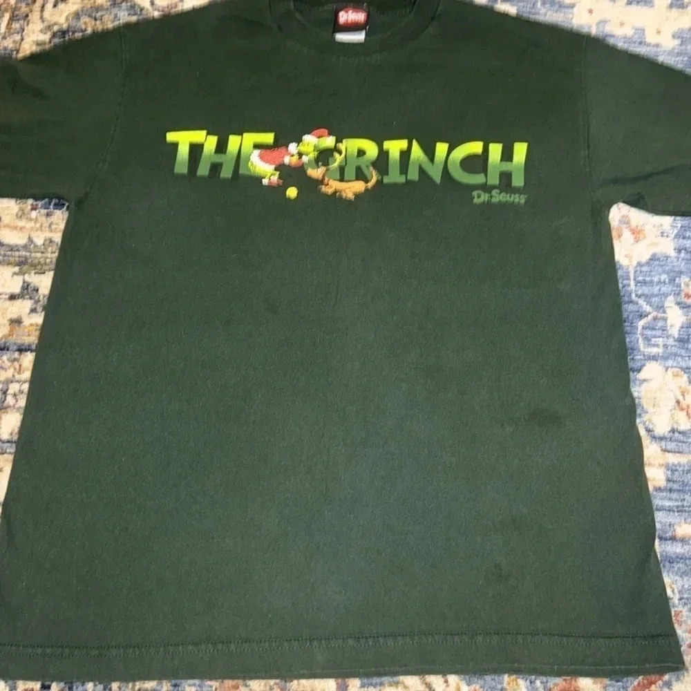 VTG 2001 The Grinch Dr. Seuss Green Short Sleeve Round Neck T-Shirt Size Large